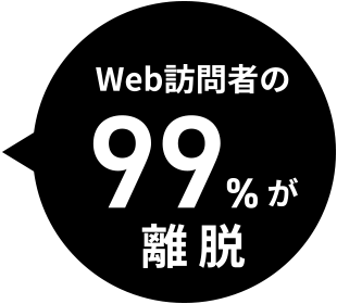 Web訪問者の99％が離脱