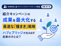 紹介キャンペーンの成功を左右する「種まき」戦略：ハブとブリッジの科学的優位性（１）のアイキャッチ画像